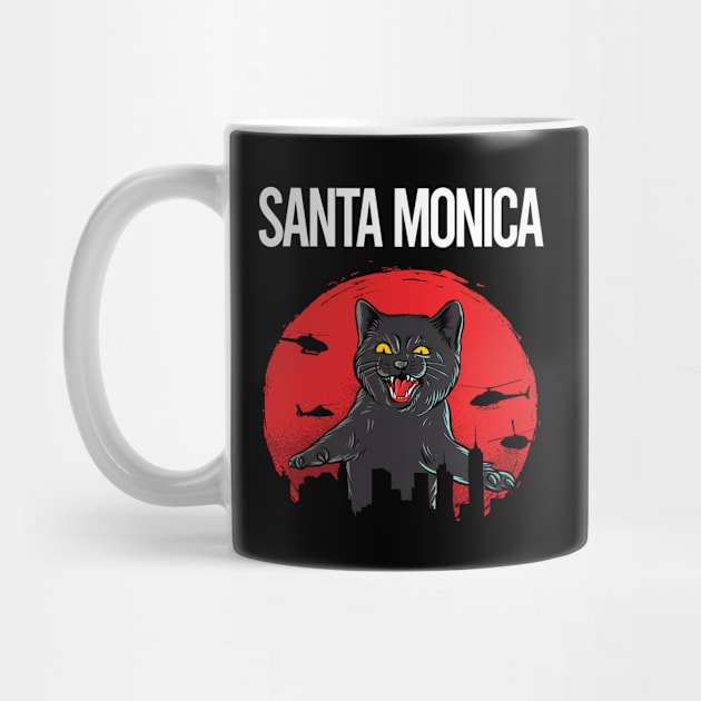 Funny Black Cat Santa Monica by flaskoverhand